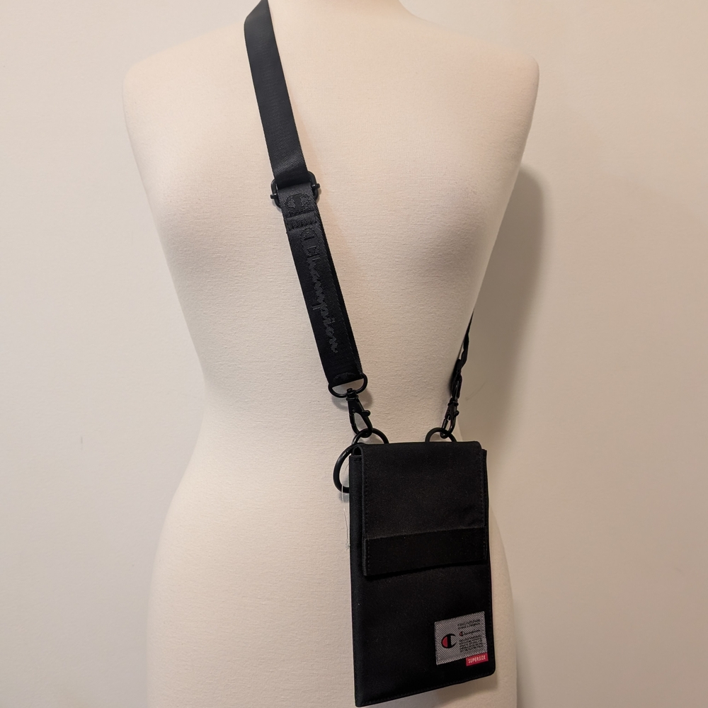 Champion Supersize Black Crossbody Convertible Wallet